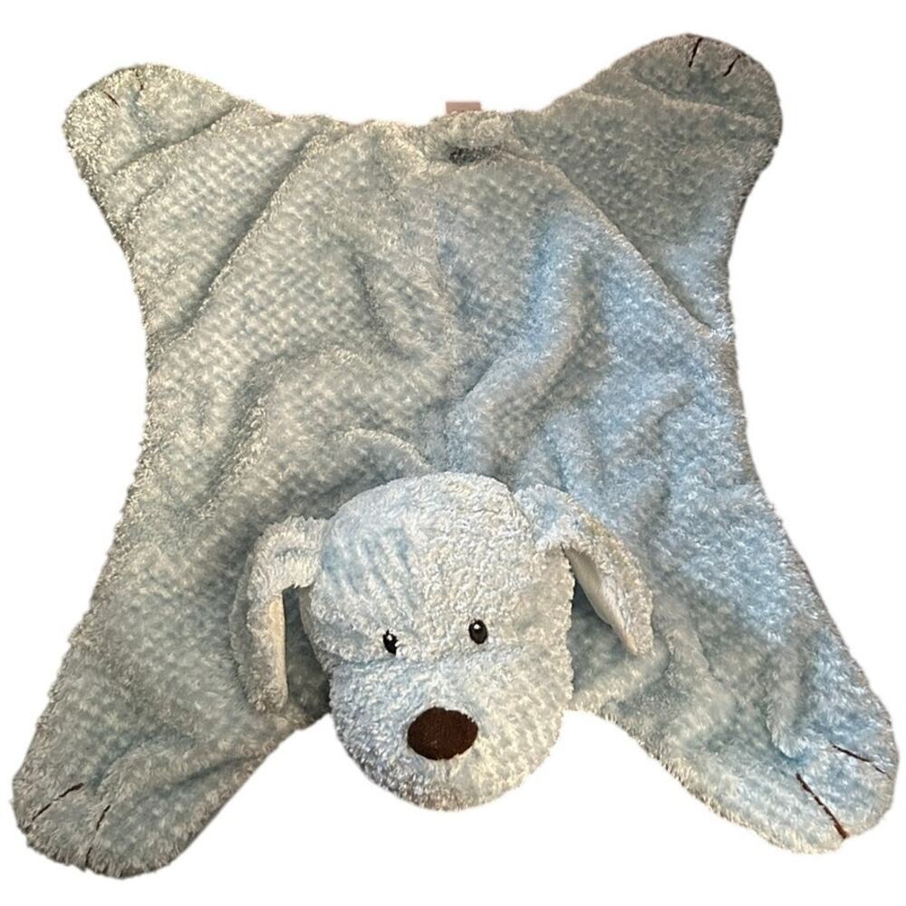 Adorable! Pastel Blue Dog Plush Plushie Blanket Blankey Baby Toddler Cute Decor